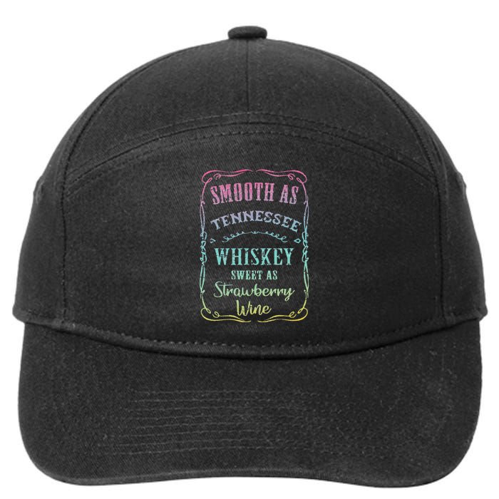 Smooth as Tennessee Whiskey Funny Humour Tee Vacation 7-Panel Snapback Hat