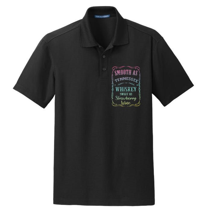 Smooth as Tennessee Whiskey Funny Humour Tee Vacation Dry Zone Grid Polo