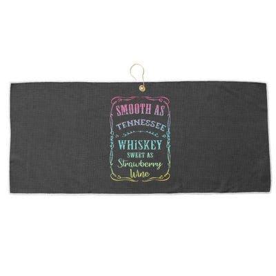 Smooth as Tennessee Whiskey Funny Humour Tee Vacation Large Microfiber Waffle Golf Towel