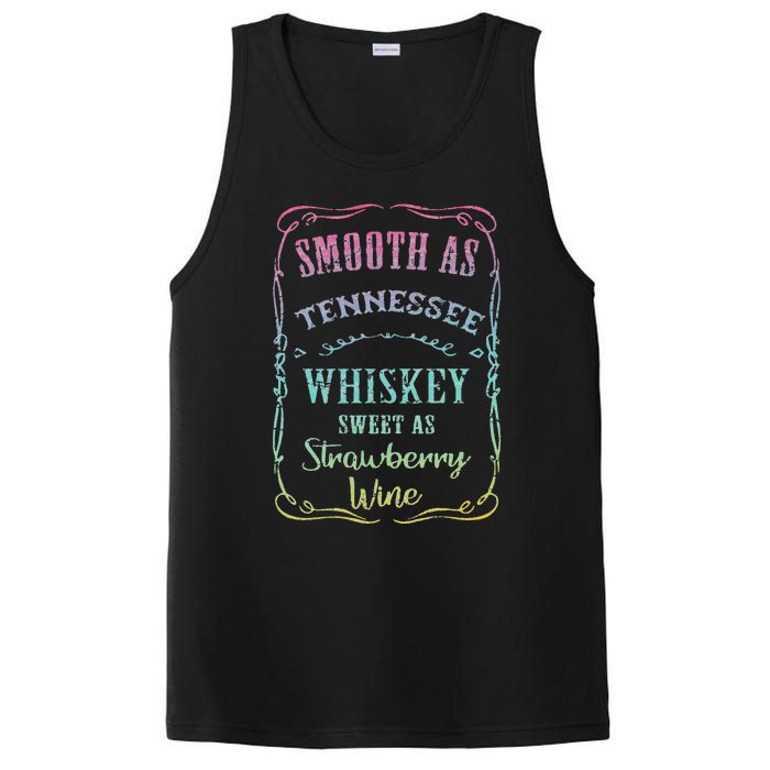 Smooth as Tennessee Whiskey Funny Humour Tee Vacation PosiCharge Competitor Tank