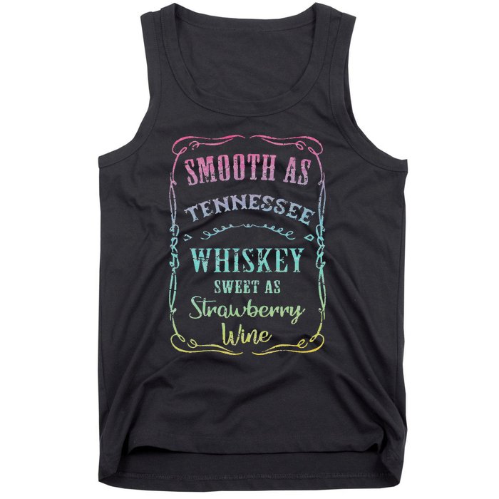 Smooth as Tennessee Whiskey Funny Humour Tee Vacation Tank Top