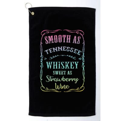 Smooth as Tennessee Whiskey Funny Humour Tee Vacation Platinum Collection Golf Towel