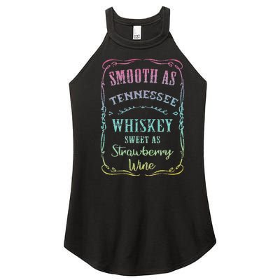 Smooth as Tennessee Whiskey Funny Humour Tee Vacation Women’s Perfect Tri Rocker Tank