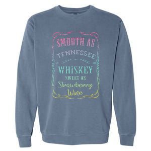 Smooth as Tennessee Whiskey Funny Humour Tee Vacation Garment-Dyed Sweatshirt