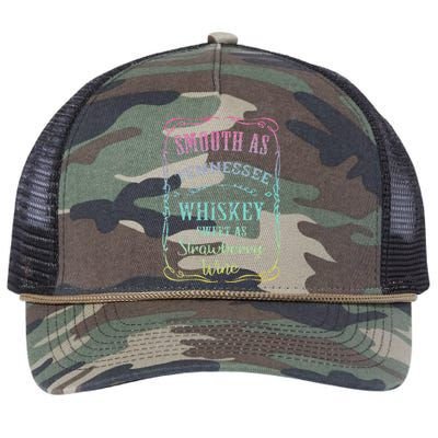 Smooth as Tennessee Whiskey Funny Humour Tee Vacation Retro Rope Trucker Hat Cap