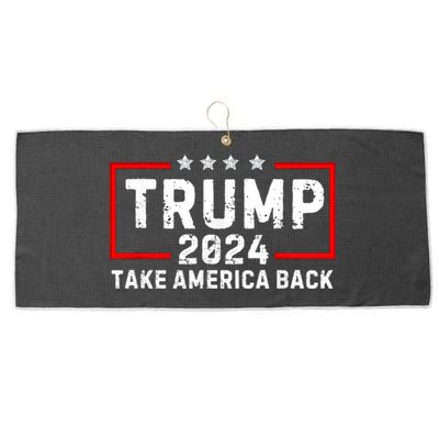 Save America Trump 2024 3 Large Microfiber Waffle Golf Towel