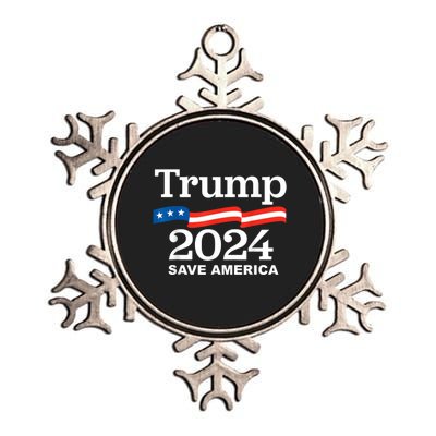 Save America Trump 2024 Metallic Star Ornament