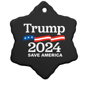 Save America Trump 2024 Ceramic Star Ornament