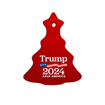 Save America Trump 2024 Ceramic Tree Ornament