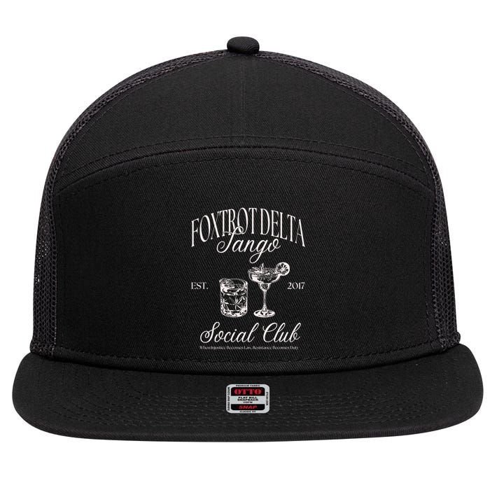 Subtle Anti Trump 7 Panel Mesh Trucker Snapback Hat