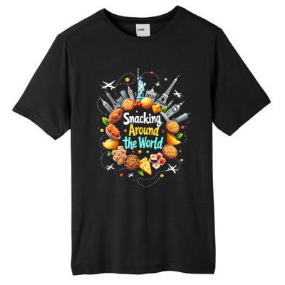 Snacking Around The World Fast Food Travel Traveler Foodie Tall Fusion ChromaSoft Performance T-Shirt