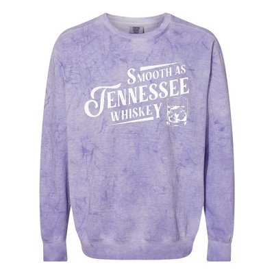 Smooth As Tennessee Whiskey Colorblast Crewneck Sweatshirt