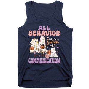 Spooky Aba Therapy All Behavior Is A Form Of Communication Tank Top