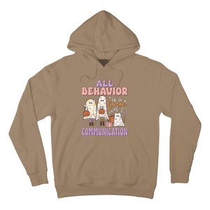 Spooky Aba Therapy All Behavior Is A Form Of Communication Hoodie