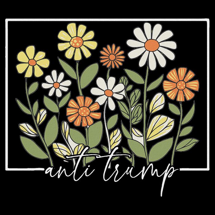 Subtle Anti Trump Floral Flower Democrat President Liberal 16 in Basic Backpack
