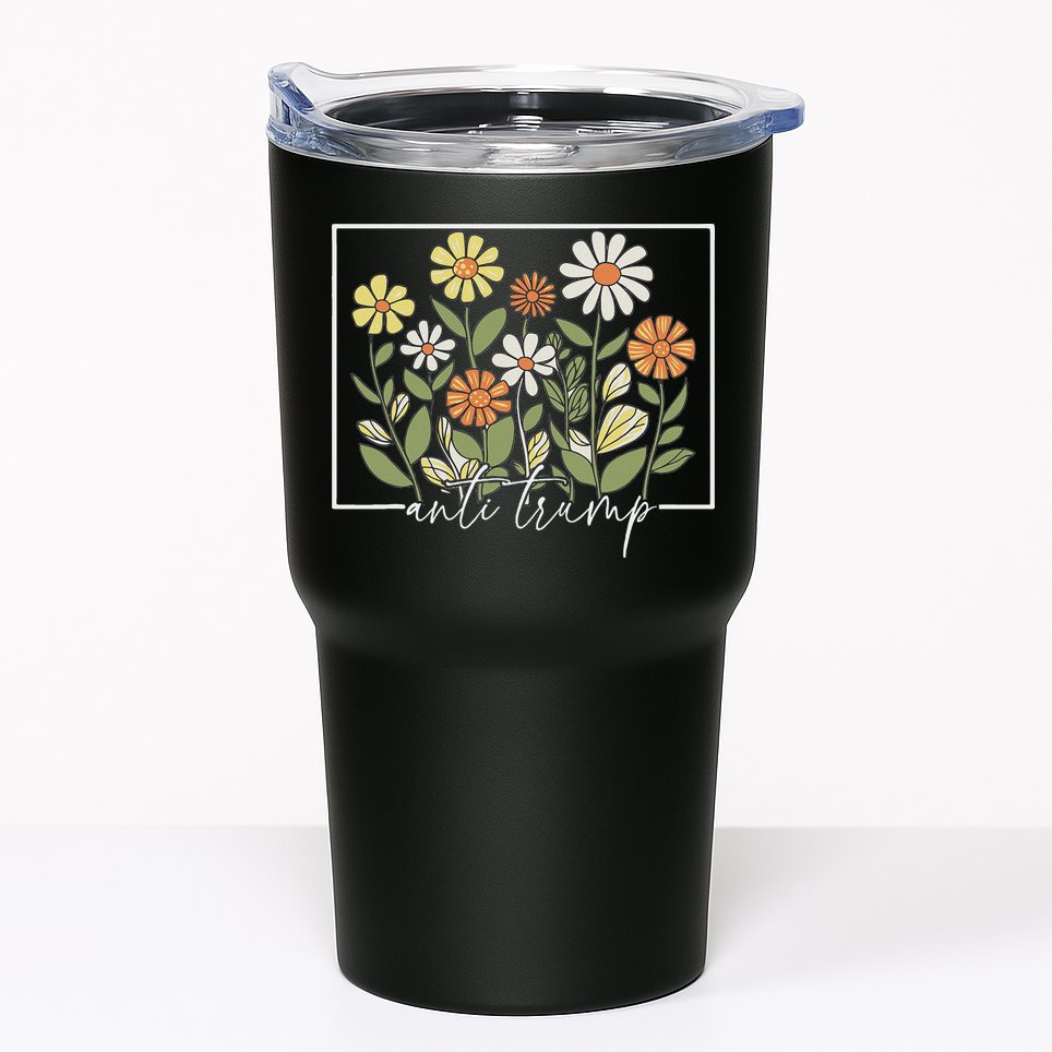 Subtle Anti Trump Floral Flower Democrat President Liberal Tumbler