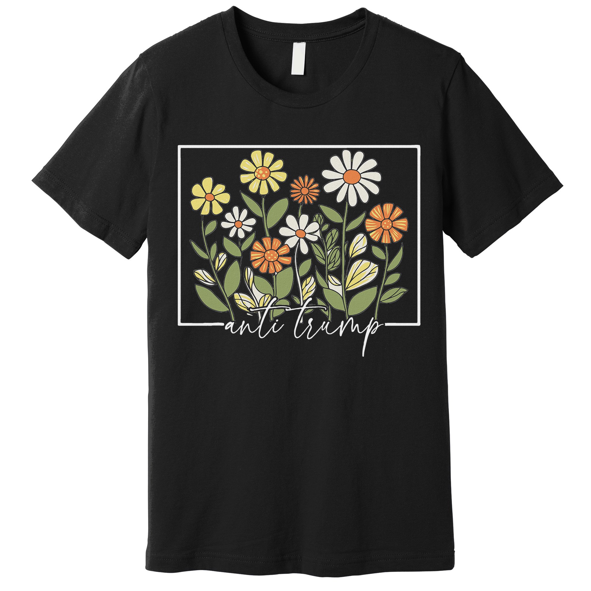 Subtle Anti Trump Floral Flower Democrat President Liberal Premium T-Shirt