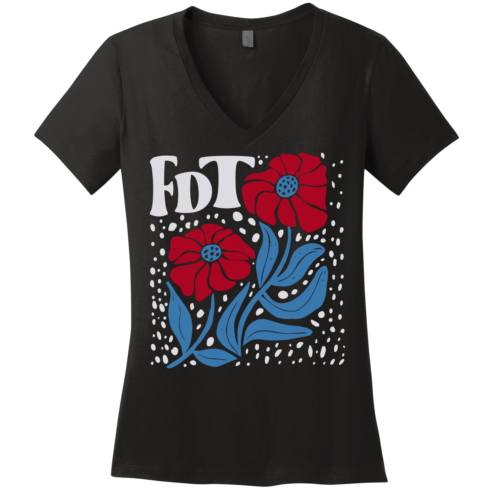Subtle Anti Trump Fdt Anti Maga Women's V-Neck T-Shirt