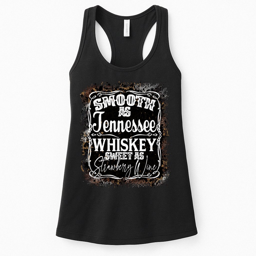 Smooth As Tennessee Whiskey Label Womens Tank Top