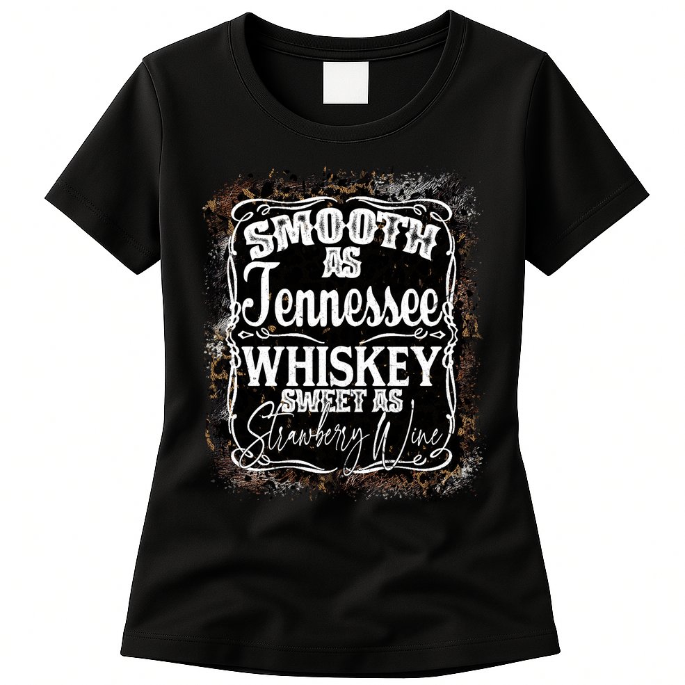Smooth As Tennessee Whiskey Label Womens T-Shirt