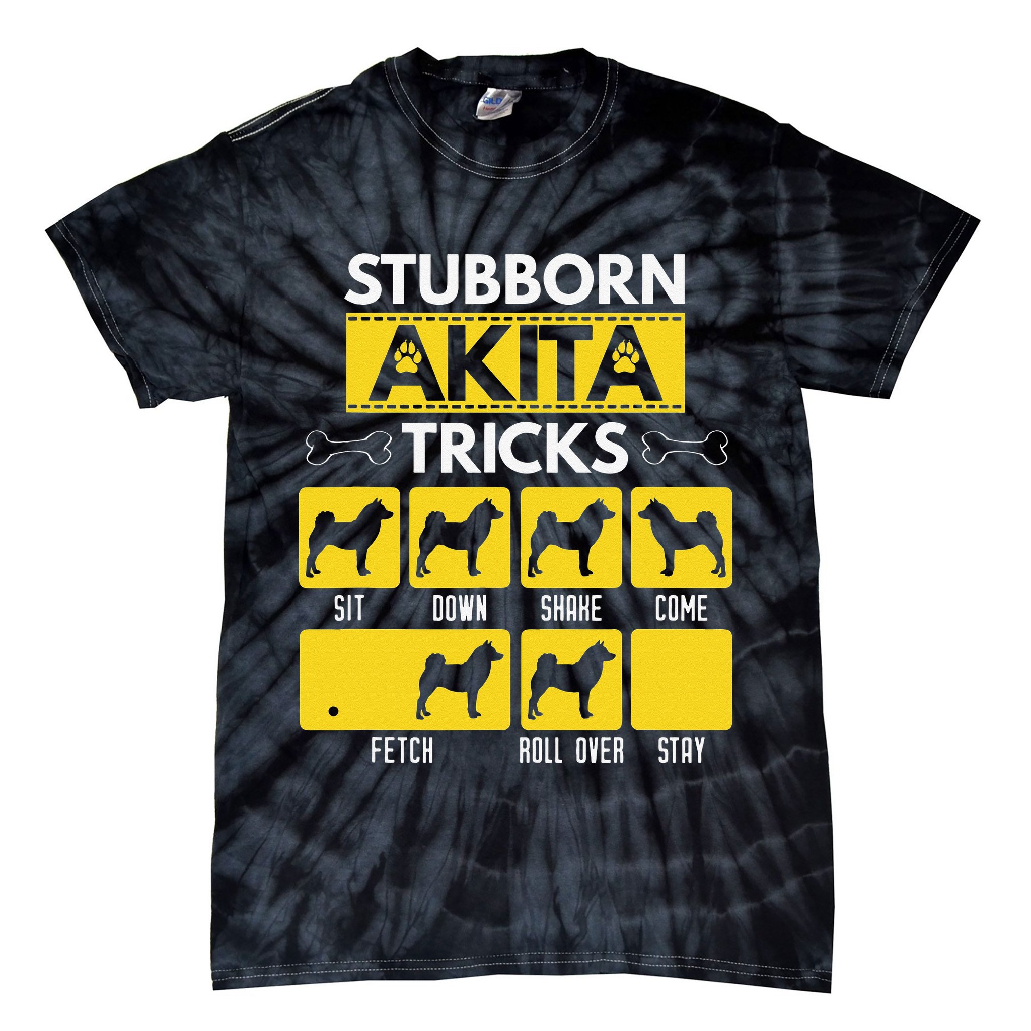 Stubborn Akita Tricks Dog Lover Gift for mother's day Tie-Dye T-Shirt