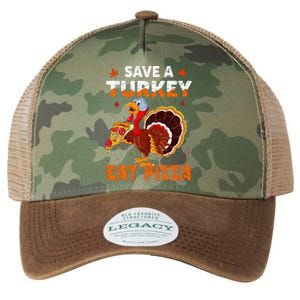 Save a turkey eat a pizza Funny Thanksgiving costume Legacy Tie Dye Trucker Hat