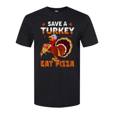 Save a turkey eat a pizza Funny Thanksgiving costume Softstyle CVC T-Shirt