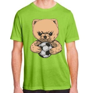 Soccer Angry Teddy Bear Cute Adult ChromaSoft Performance T-Shirt