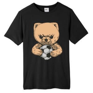 Soccer Angry Teddy Bear Cute Tall Fusion ChromaSoft Performance T-Shirt