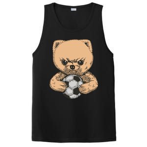 Soccer Angry Teddy Bear Cute PosiCharge Competitor Tank