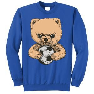 Soccer Angry Teddy Bear Cute Sweatshirt