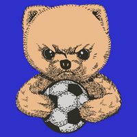 Soccer Angry Teddy Bear Cute Tall T-Shirt
