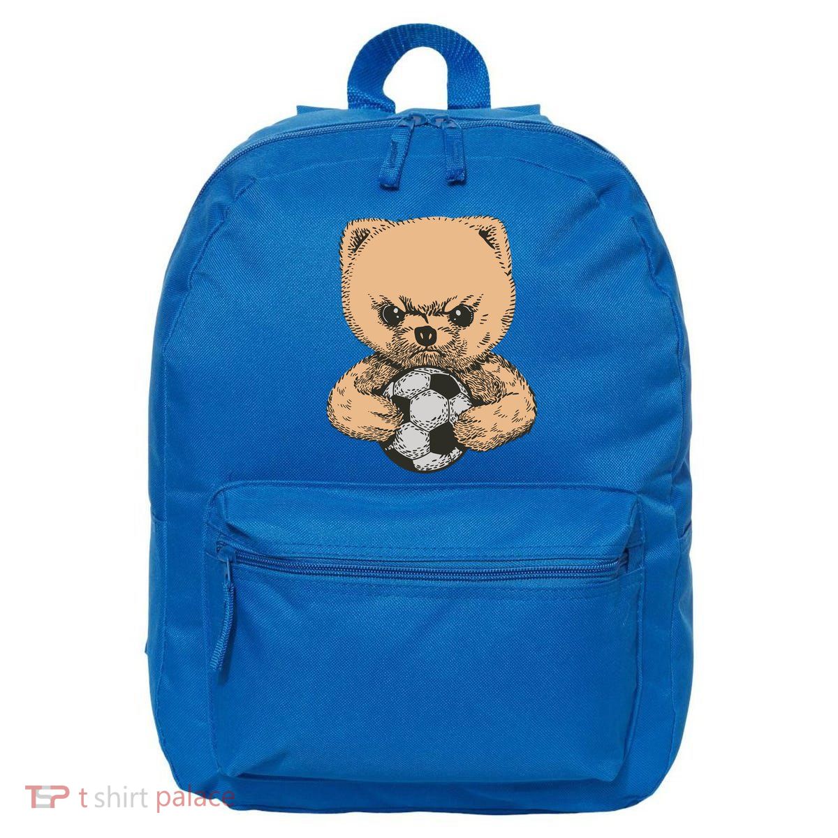 Soccer Angry Teddy Bear Cute 16 in Basic Backpack