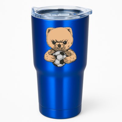 Soccer Angry Teddy Bear Cute Tumbler