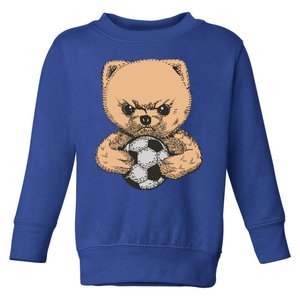 Soccer Angry Teddy Bear Cute Toddler Sweatshirt