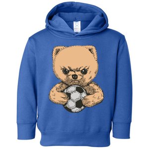 Soccer Angry Teddy Bear Cute Toddler Hoodie