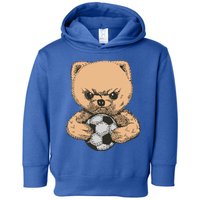 Soccer Angry Teddy Bear Cute Toddler Hoodie