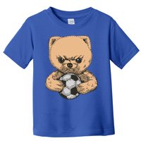 Soccer Angry Teddy Bear Cute Toddler T-Shirt