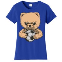 Soccer Angry Teddy Bear Cute Women's T-Shirt