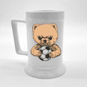 Soccer Angry Teddy Bear Cute Beer Stein