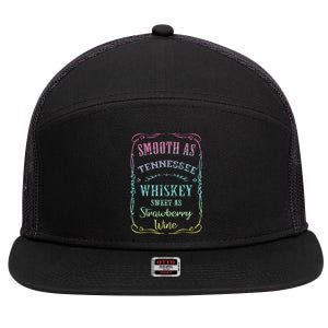 Smooth As Tennessee Whiskey Humour Vacation 7 Panel Mesh Trucker Snapback Hat