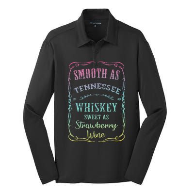 Smooth As Tennessee Whiskey Humour Vacation Silk Touch Performance Long Sleeve Polo