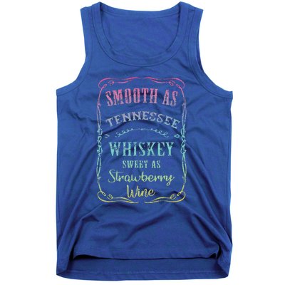 Smooth As Tennessee Whiskey Humour Vacation Tank Top