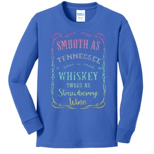 Smooth As Tennessee Whiskey Humour Vacation Kids Long Sleeve Shirt