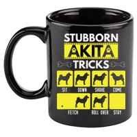 Stubborn Akita Tricks Funny Dog Lover Gift 11oz C Handle Ceramic Mug