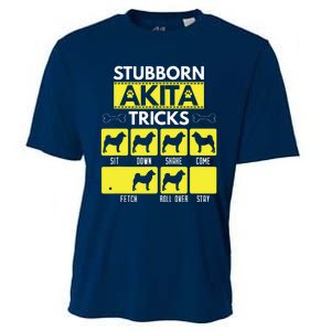 Stubborn Akita Tricks Funny Dog Lover Gift Cooling Performance Crew T-Shirt