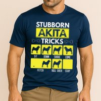 Stubborn Akita Tricks Funny Dog Lover Gift Cooling Performance Crew T-Shirt