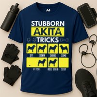 Stubborn Akita Tricks Funny Dog Lover Gift Cooling Performance Crew T-Shirt