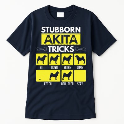Stubborn Akita Tricks Funny Dog Lover Gift Tall T-Shirt
