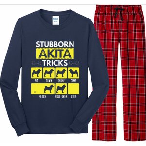 Stubborn Akita Tricks Funny Dog Lover Gift Long Sleeve Pajama Set